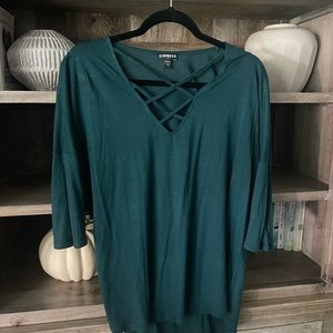 Express Top. Size Large. Emerald Green